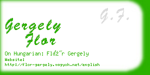 gergely flor business card